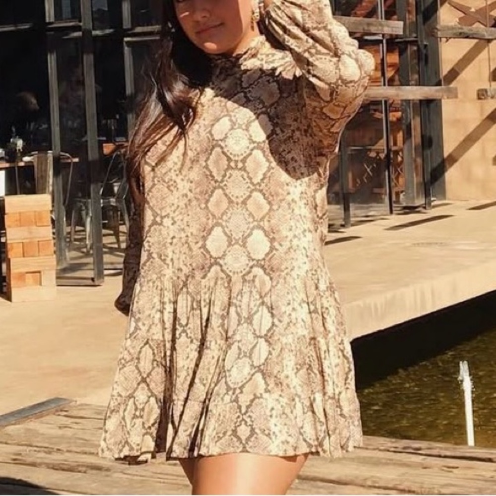 Chic Snake Print Dress